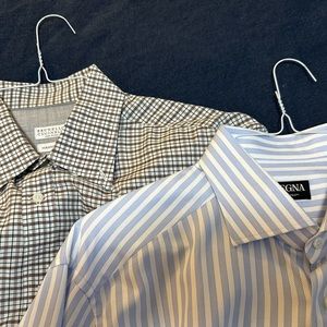 Two Italian dress shirts. One Bruno Cucinelli, one Zegna.  Rarely worn.
